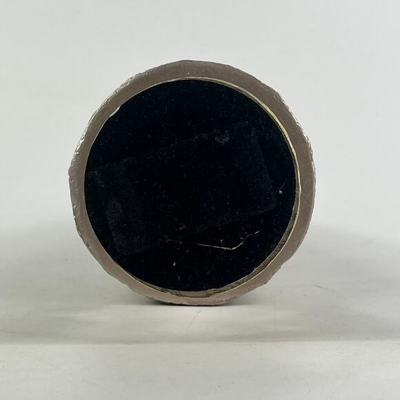 Contemporary Beaded Gold Silver Tabletop Christmas Tree Handmade Holiday Decor - Picture 4 of 11